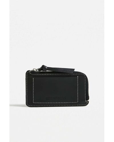 Urban Outfitters Uo Buff Leather Cardholder - Black