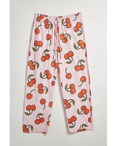 Urban Outfitters Cherry Tossed Icon Lounge Pant - Red
