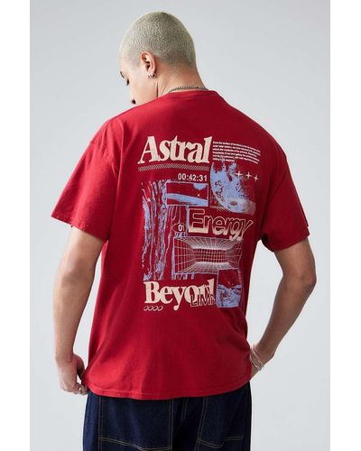 Urban Outfitters Uo Red Astral Energy T-shirt