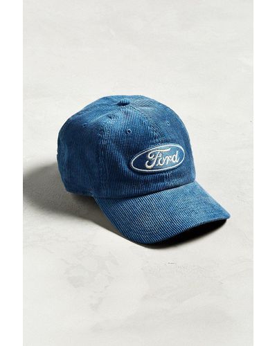 Urban Outfitters Ford Corduroy Baseball Hat - Blue