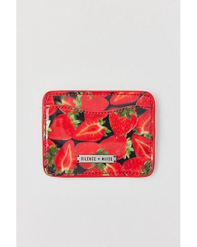Silence + Noise Kez Strawberry Cardholder Wallet - Red