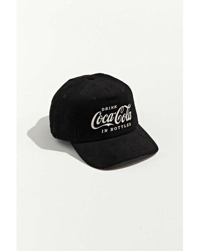 Urban Outfitters Coca-cola Corduroy Baseball Hat - Black