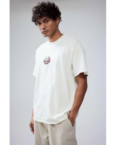 Urban Outfitters Uo Ecru Fortune Wave T-shirt - White