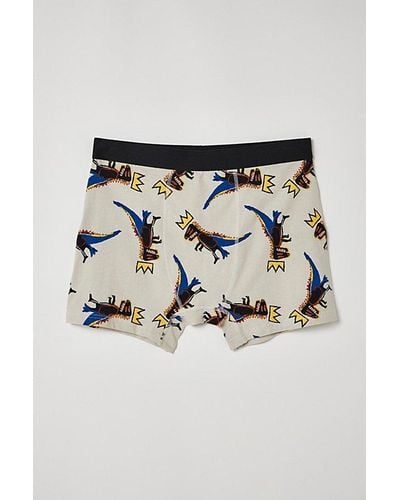 Urban Outfitters Basquiat Tossed Dino Boxer Brief - Natural