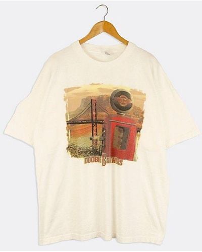 Urban Outfitters Vintage Doobie Brothers San Fransico Gas Pump Graphic T Shirt Top - White
