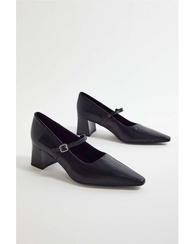 Vagabond Shoemakers Black Altea Heeled Court Shoes - Blue