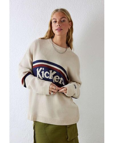 Kickers Cream Classic Logo Knit Jumper - Natural