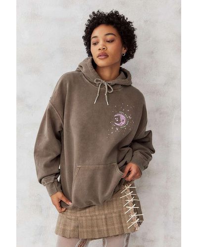 Urban Outfitters Uo Chocolate Starry Nights Hoodie - Brown