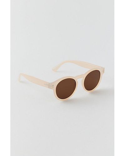 Urban Outfitters Uo Essential Round Sunglasses - Natural