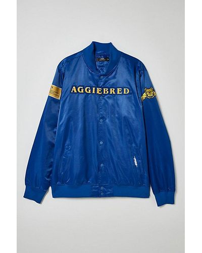Urban Outfitters Uo Summer Class '22 North Carolina A & T State University Satin Jacket - Blue