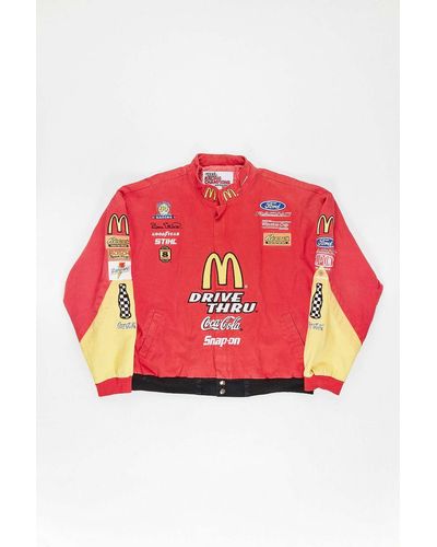 Urban Renewal One-of-a-kind Vintage Mcdonald's Racing Jacket - Red