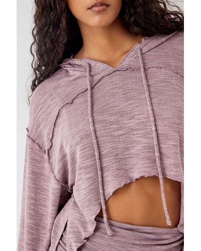 Out From Under Belle Lettuce-edge Hoodie - Pink