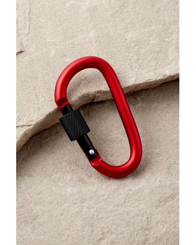 Urban Outfitters Uo Classic Red Carabiner Clip - Pink