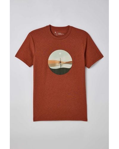 Tentree Artist Series Landscape Tee In Brass,at Urban Outfitters - Multicolour