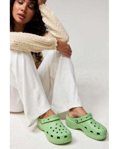 Crocs™ Green Classic Platform Clogs
