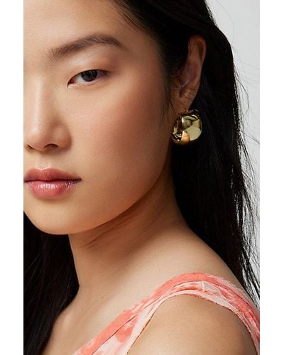Urban Outfitters Thick Tube Hoop Earring - Black