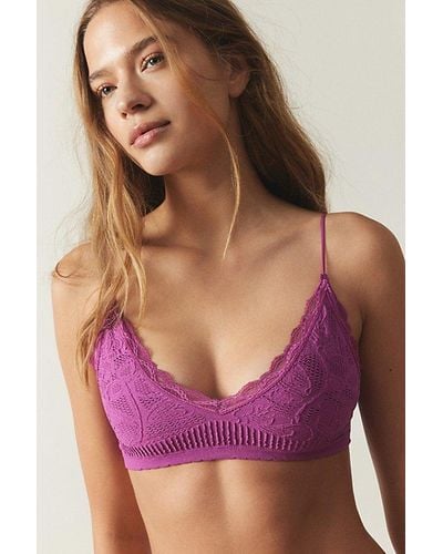 Out From Under Seamless Stretch Lace Bralette - Purple
