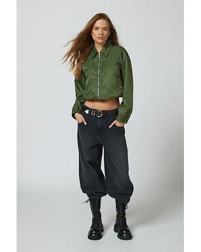 Urban Outfitters Uo Isla Curved Buckle Leather Belt - Green