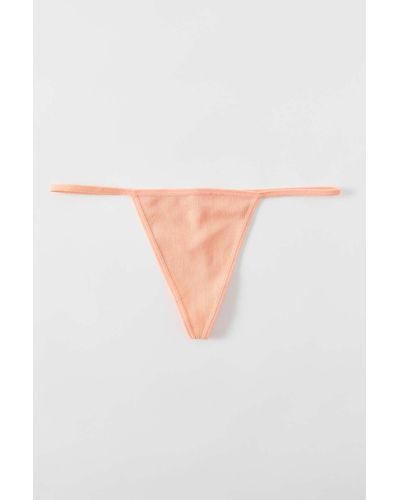 Out From Under Chloe Seamless Knit G-string - Orange
