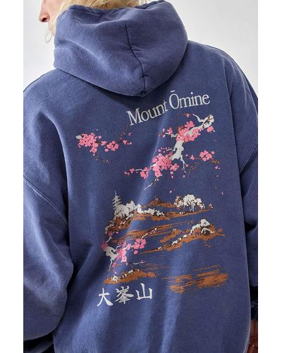 Urban Outfitters Uo Blue Mount Omine Hoodie