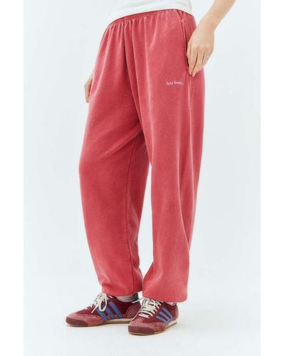 iets frans... Red Cuffed Joggers