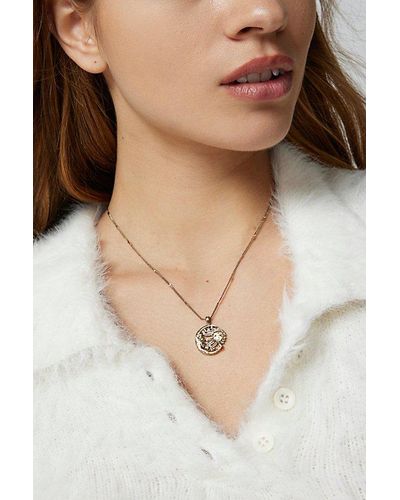 Urban Outfitters Sun And Moon Pendant Necklace - Natural
