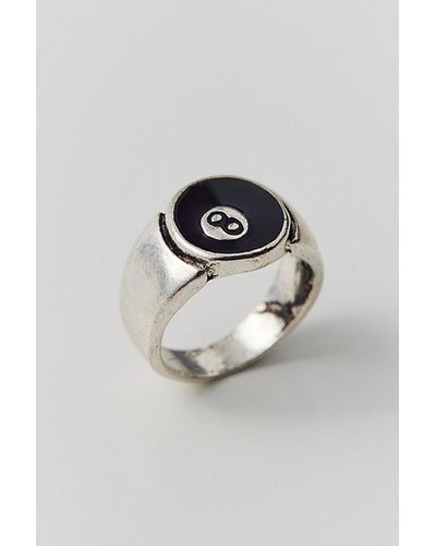 Urban Outfitters 8 Ball Statement Ring - Blue