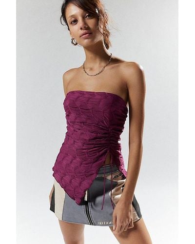 Silence + Noise Remy Textured Tube Top - Purple