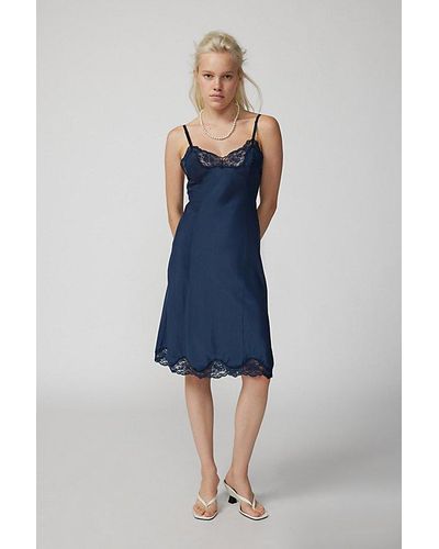 Urban Renewal Remade Overdyed Slip Dress - Blue