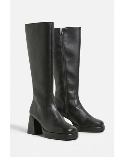 Urban Outfitters Uo Vix Knee High Boots - Black