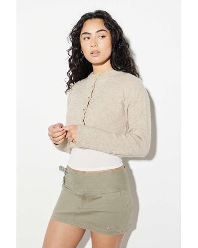 Urban Outfitters Uo Crew Cardigan - Natural