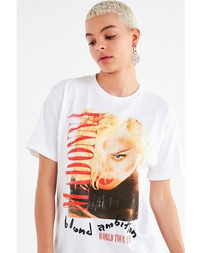Urban Outfitters Madonna Blond Ambition Tee - White