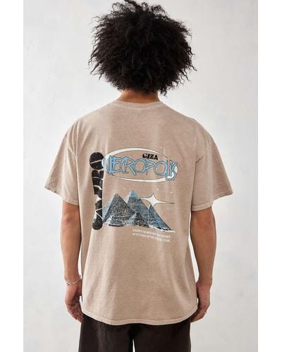 Urban Outfitters Uo - t-shirt "cairo pyramids" in - Natur