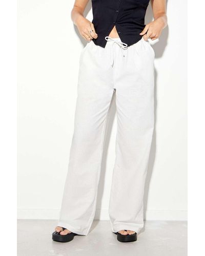 Motel Wasic Linen Trousers - White
