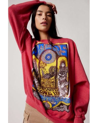 Urban Outfitters The Doors Oversized Sweatshirt - Red