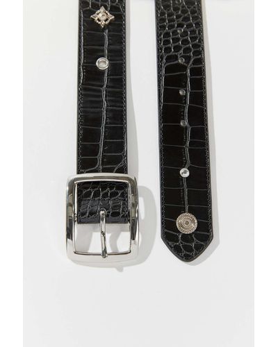 Urban Outfitters Basic Studded Belt - Black