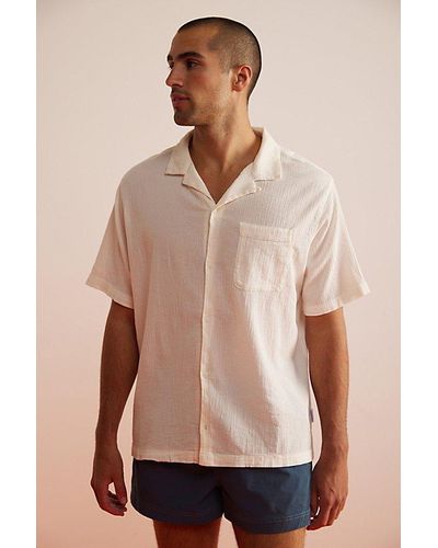 Standard Cloth Liam Crinkle Shirt Top - Natural