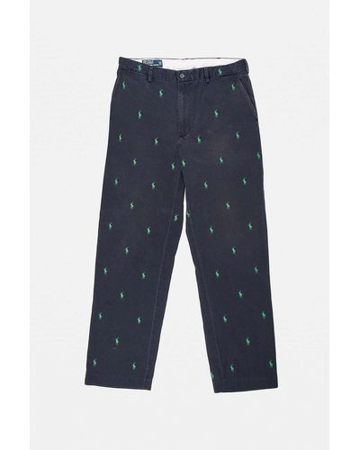 Urban Renewal One-of-a-kind Polo Ralph Lauren Embroidered Chinos Pant - Blue