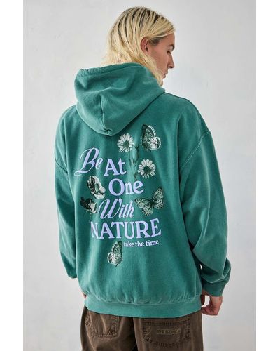 Urban Outfitters Uo - hoodie "be at one with nature" in - Grün