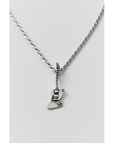 Urban Outfitters Electric Guitar Pendant Necklace - Blue