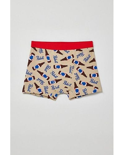 Urban Outfitters Pabst Ribbon Bottles Boxer Brief - Natural