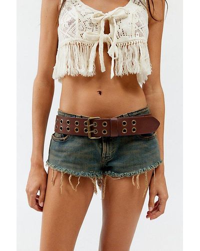Urban Outfitters Grommet Wide Belt - Brown