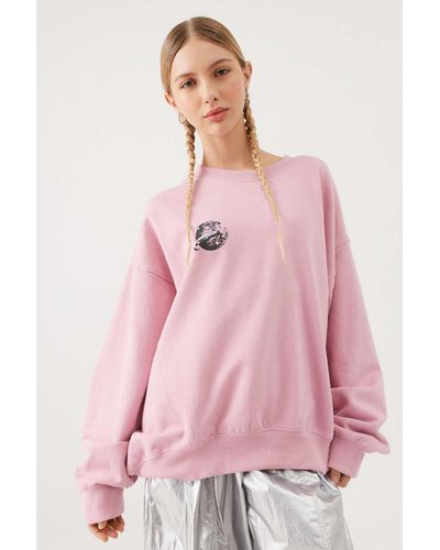 Urban Outfitters Uo Wilder I Need Space Seamed Pullover Sweatshirt - Pink
