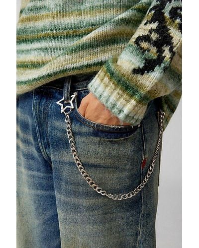 Urban Outfitters Star Clasp Wallet Chain - Green