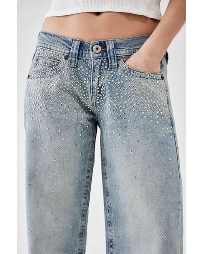 BDG Kayla Lowrider Studded Jeans - Blue