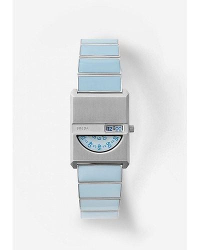 Breda Pulse Tandem Metal Bracelet Watch - Blue