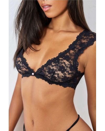 Out From Under Stretch Lace Bra Top - Black