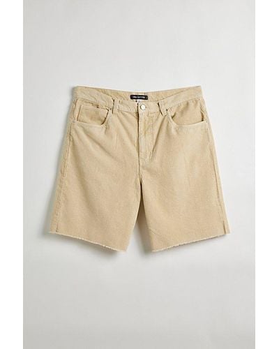 Urban Outfitters Uo Skater Corduroy Short - Natural
