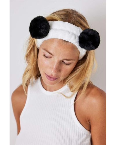 Urban Outfitters Haarband "spa day" im panda-design - Schwarz
