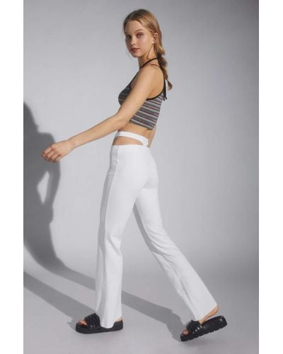 Urban Outfitters Uo Lexi Cutout Flare Pant - White